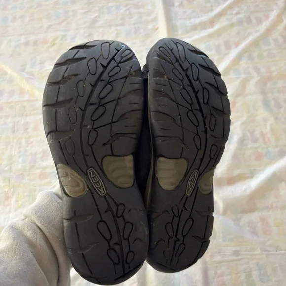 Keen Presidio Cross Strap leather slip on Sandals navy blue. SZ 9 Worn 2X - Picture 8 of 11